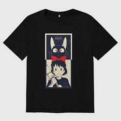 Футболка оверсайз женская Kiki Service, цвет: черный