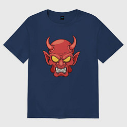 Футболка оверсайз женская Devil Red, цвет: тёмно-синий