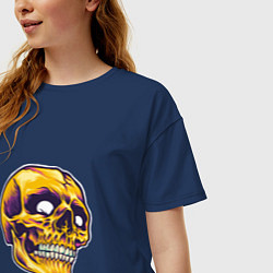 Футболка оверсайз женская Dead Skull, цвет: тёмно-синий — фото 2