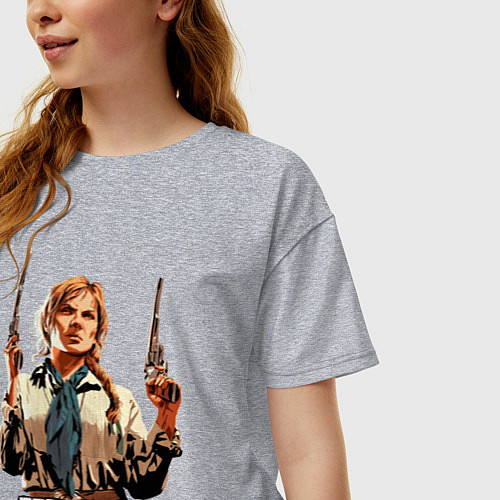 Женская футболка оверсайз Sadie Adler / Меланж – фото 3