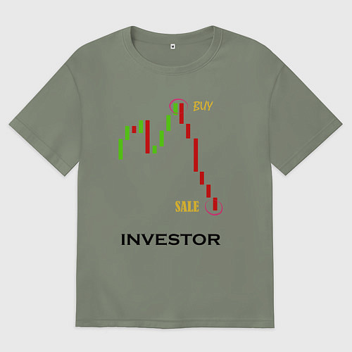 Женская футболка оверсайз Investor / Авокадо – фото 1