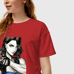 Футболка оверсайз женская Jill RE3, цвет: красный — фото 2