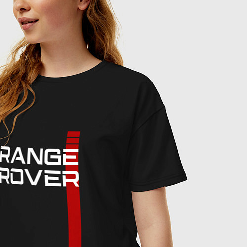 Женская футболка оверсайз RANGE ROVER LAND ROVER / Черный – фото 3