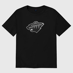 Футболка оверсайз женская Minnesota Wild Серый, цвет: черный