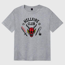 Футболка оверсайз женская Hellfire Club Stranger Things 4, цвет: меланж
