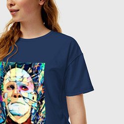 Футболка оверсайз женская Pinhead Hellrazer, цвет: тёмно-синий — фото 2