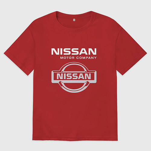 Женская футболка оверсайз НИССАН МОТОР / Красный – фото 1