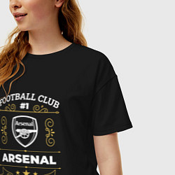 Футболка оверсайз женская Arsenal: Football Club Number 1, цвет: черный — фото 2