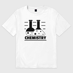 Футболка оверсайз женская CHEMISTRY химия, цвет: белый