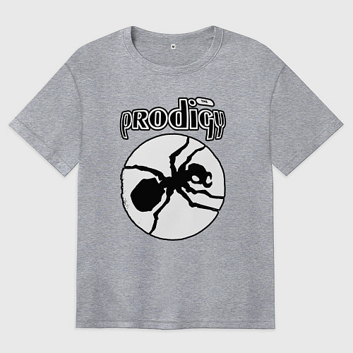 Женская футболка оверсайз The prodigy ant / Меланж – фото 1