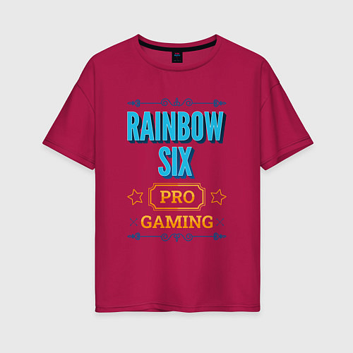 Женская футболка оверсайз Игра Rainbow Six PRO Gaming / Маджента – фото 1