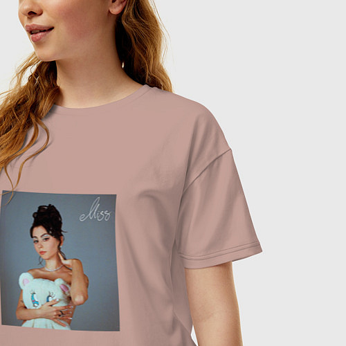 Женская футболка оверсайз ДОРА MISS / Пыльно-розовый – фото 3