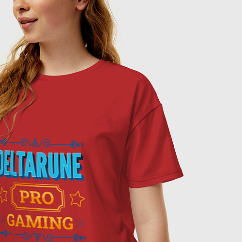 Женская футболка оверсайз Игра Deltarune PRO Gaming / Красный – фото 3