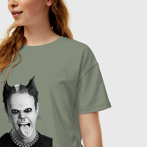 Женская футболка оверсайз The Prodigy - firestarter / Авокадо – фото 3