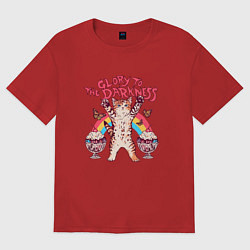 Футболка оверсайз женская Glory to the Darkness, цвет: красный
