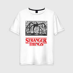 Женская футболка оверсайз Истязатель Разума - Монстр Паук Stranger Things