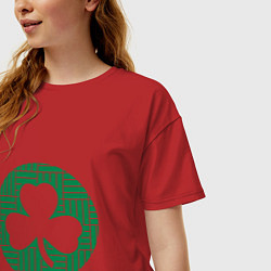 Футболка оверсайз женская Green Celtics, цвет: красный — фото 2