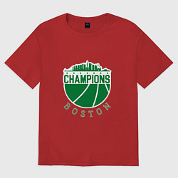 Футболка оверсайз женская Champions - Boston, цвет: красный