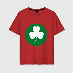 Футболка оверсайз женская Celtics Style, цвет: красный