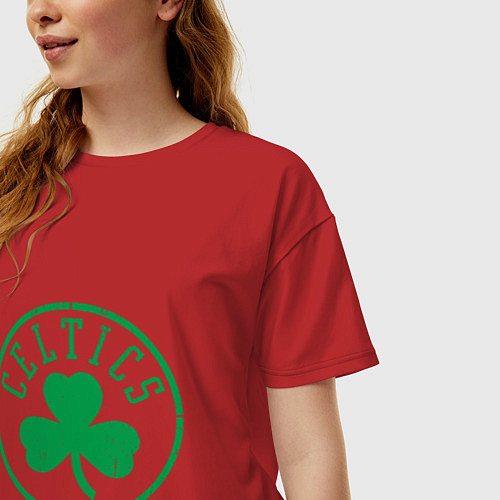 Женская футболка оверсайз Celtics - Селтикс / Красный – фото 3