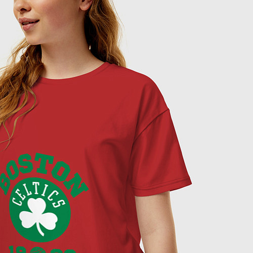 Женская футболка оверсайз Boston 1986 / Красный – фото 3