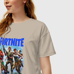 Футболка оверсайз женская FORTNITE ПЕРСОНАЖИ ИГРЫ, цвет: миндальный — фото 2