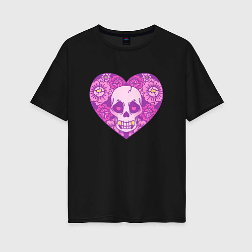 Женская футболка оверсайз День мертвых Da de Muertos / Черный – фото 1