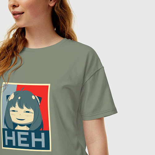 Женская футболка оверсайз Anya HEH - Spy x Family / Авокадо – фото 3