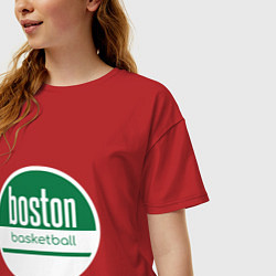 Футболка оверсайз женская Boston Basketball, цвет: красный — фото 2