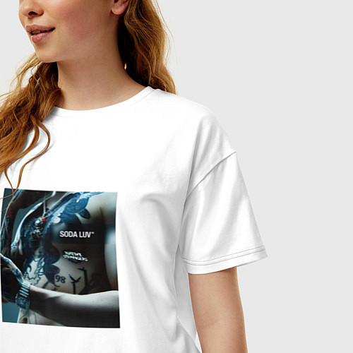 Женская футболка оверсайз SODA LUV NATIVE STRANGERS / Белый – фото 3