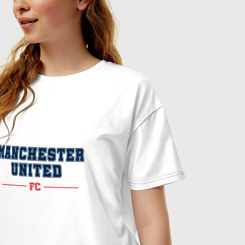 Женская футболка оверсайз Manchester United FC Classic / Белый – фото 3