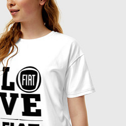 Футболка оверсайз женская Fiat Love Classic, цвет: белый — фото 2