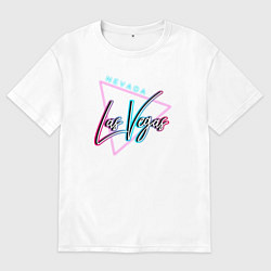 Футболка оверсайз женская Лас Вегас Невада, цвет: белый