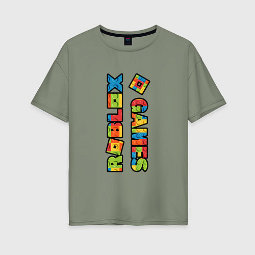 Женская футболка оверсайз Roblox Lego Game / Авокадо – фото 1