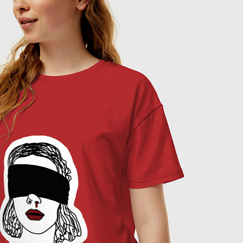 Женская футболка оверсайз Eleven одиннадцать / Красный – фото 3