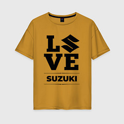 Футболка оверсайз женская Suzuki Love Classic, цвет: горчичный