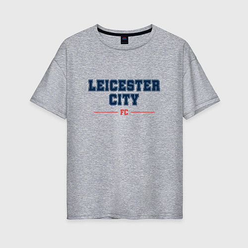 Женская футболка оверсайз Leicester City FC Classic / Меланж – фото 1