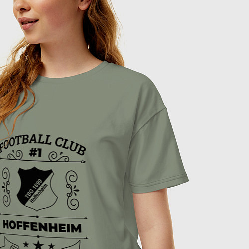 Женская футболка оверсайз Hoffenheim: Football Club Number 1 Legendary / Авокадо – фото 3