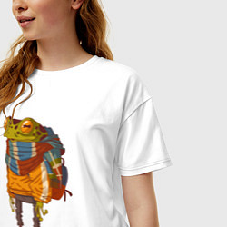 Футболка оверсайз женская Модный путешественник, цвет: белый — фото 2