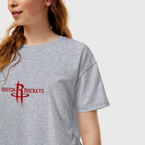 Женская футболка оверсайз Хьюстон Рокетс NBA / Меланж – фото 3