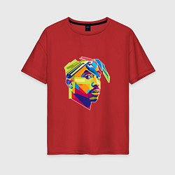 Футболка оверсайз женская 2PAC Style, цвет: красный