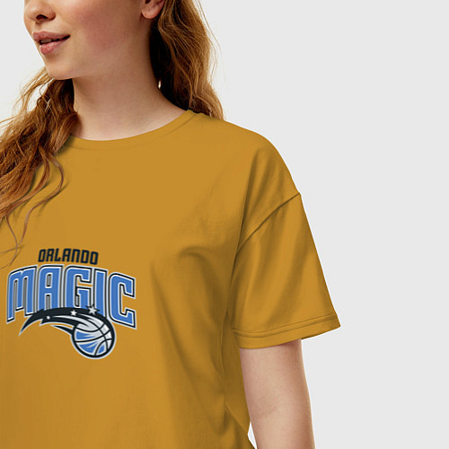 Женская футболка оверсайз Орландо Мэджик NBA / Горчичный – фото 3