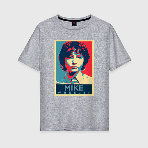 Женская футболка оверсайз Stranger Things Майк / Меланж – фото 1