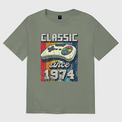 Футболка оверсайз женская Классика 1974 года, цвет: авокадо