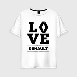 Футболка оверсайз женская Renault Love Classic, цвет: белый