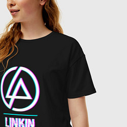 Футболка оверсайз женская Linkin Park Glitch Rock, цвет: черный — фото 2