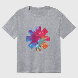 Футболка оверсайз женская RHCP Color, цвет: меланж