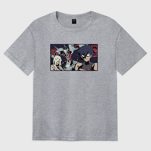 Женская футболка оверсайз Гуррен-лаган / Меланж – фото 1