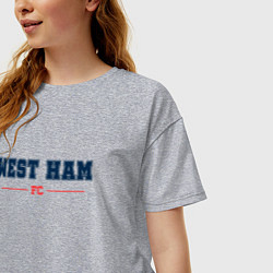 Футболка оверсайз женская West Ham FC Classic, цвет: меланж — фото 2