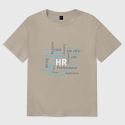Футболка оверсайз женская HR terms, цвет: миндальный